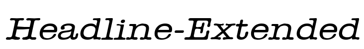 Headline-Extended Font Image