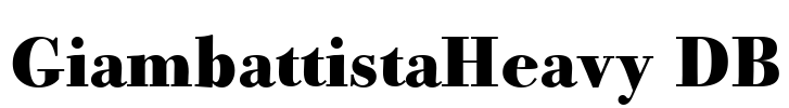 GiambattistaHeavy DB Font Image