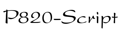 P820-Script Font Image