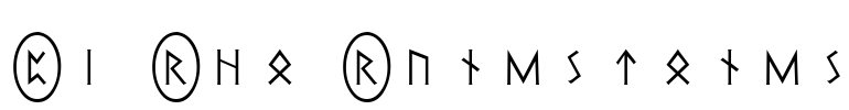 Pi Rho Runestones Font Image
