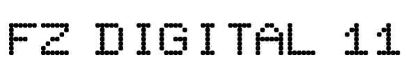 FZ DIGITAL 11 Font Image