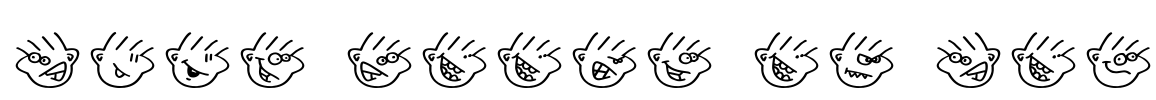 Many moods of Moe Font Image