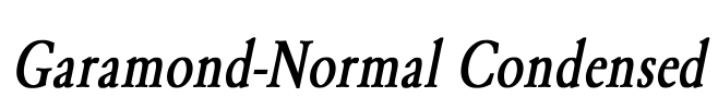 Garamond-Normal Condensed