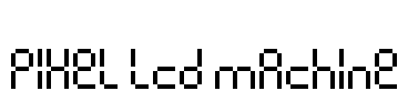 Pixel lcd machine Font Image