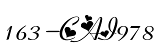 163-CAI978 Font Image