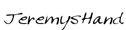 JeremysHand Font Image