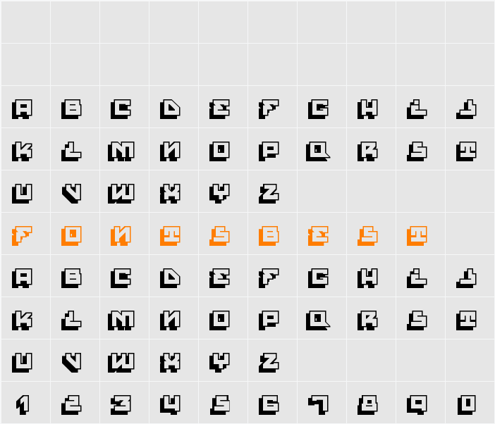 House Paint Shadow Character Map