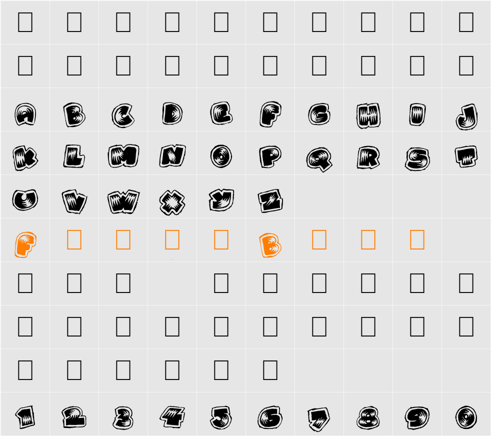Brightoon Character Map