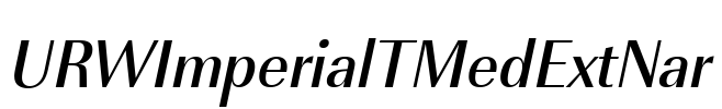 URWImperialTMedExtNar Font Image