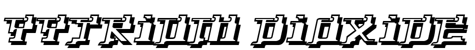 Yytrium Dioxide Font Image