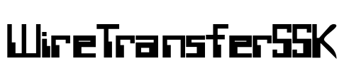 WireTransferSSK Font Image
