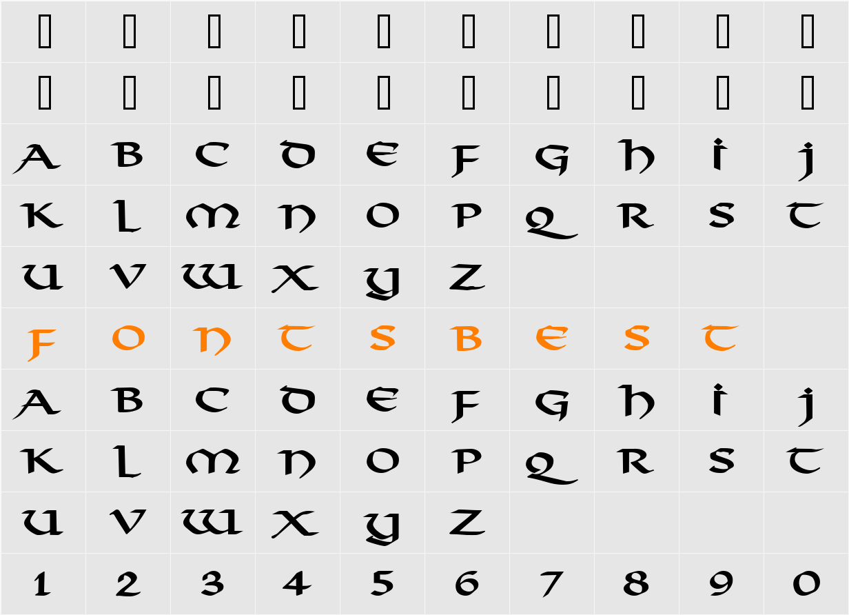 Valhalla Wide Character Map