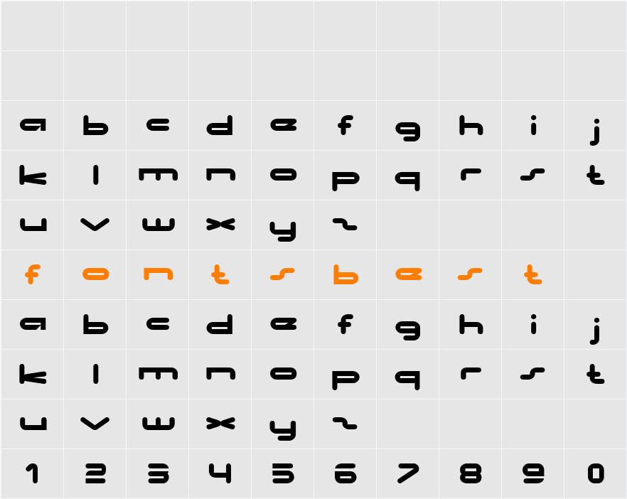 No Clocks Character Map