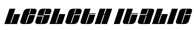 Lesleth Italic Font Image