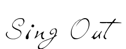 Sing Out Font Image