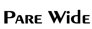 Pare Wide Font Image