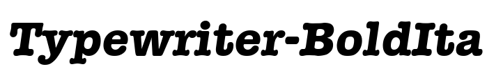 Typewriter-BoldIta Font Image