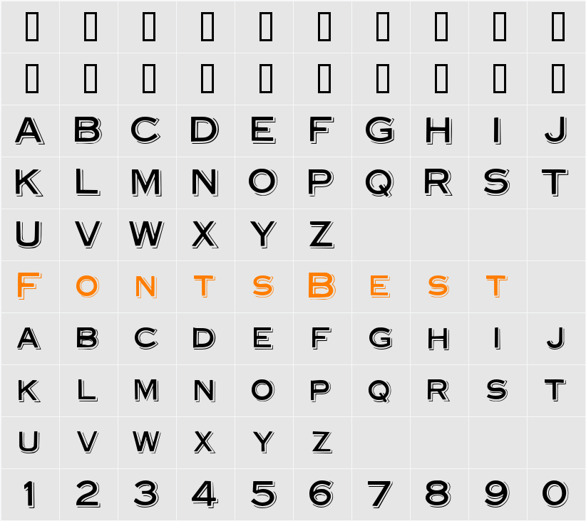 Steelplate Character Map