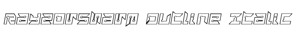 RayzorSharp Outline Italic Font Image