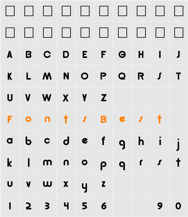 Gordon Character Map