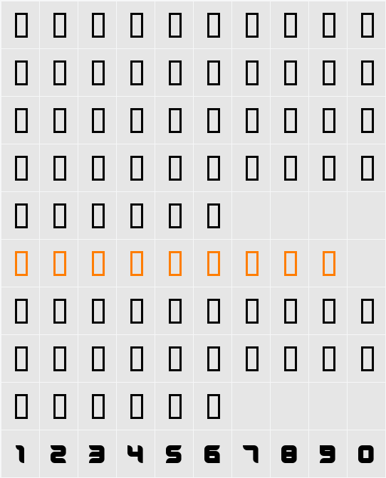 Dlila Bold Character Map