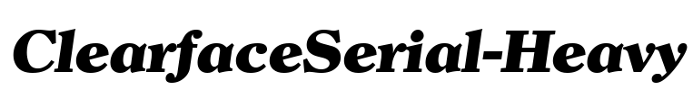 ClearfaceSerial-Heavy Font Image
