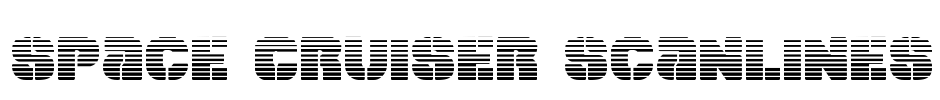 Space Cruiser Scanlines Font Image