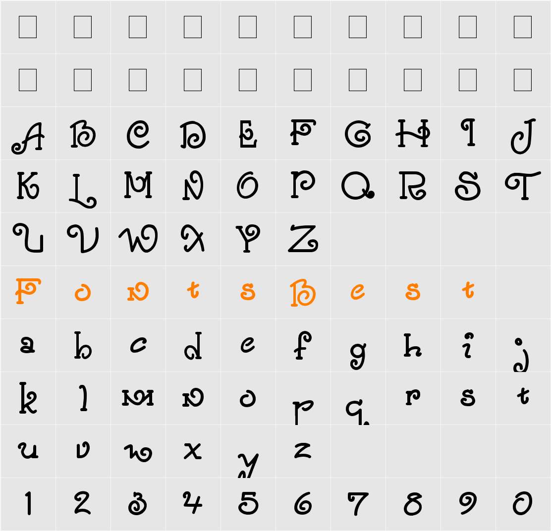 Only By Request Character Map