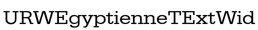 URWEgyptienneTExtWid Font Image