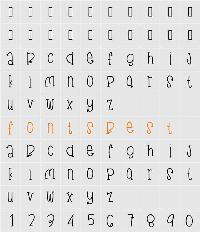 JuneGloom Character Map