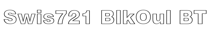 Swis721 BlkOul BT Font Image