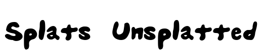 Splats Unsplatted Font Image