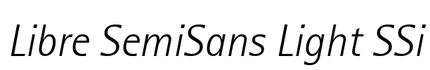 Libre SemiSans Light SSi Font Image