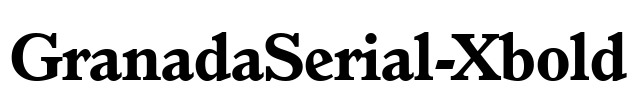 GranadaSerial-Xbold Font Image