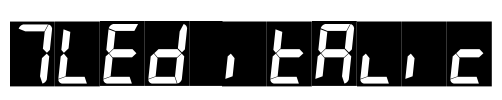 7LED italic