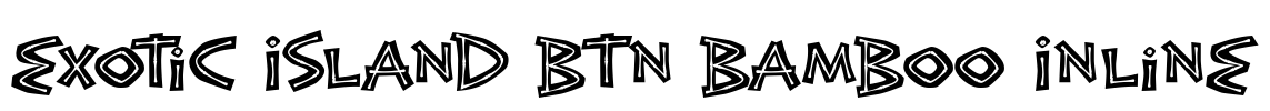 Exotic Island BTN Bamboo Inline Font Image