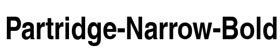 Partridge-Narrow-Bold Font Image