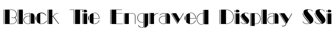 Black Tie Engraved Display SSi Font Image