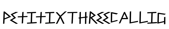 PetitixThreeCallig Font Image