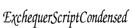 ExchequerScriptCondensed Font Image