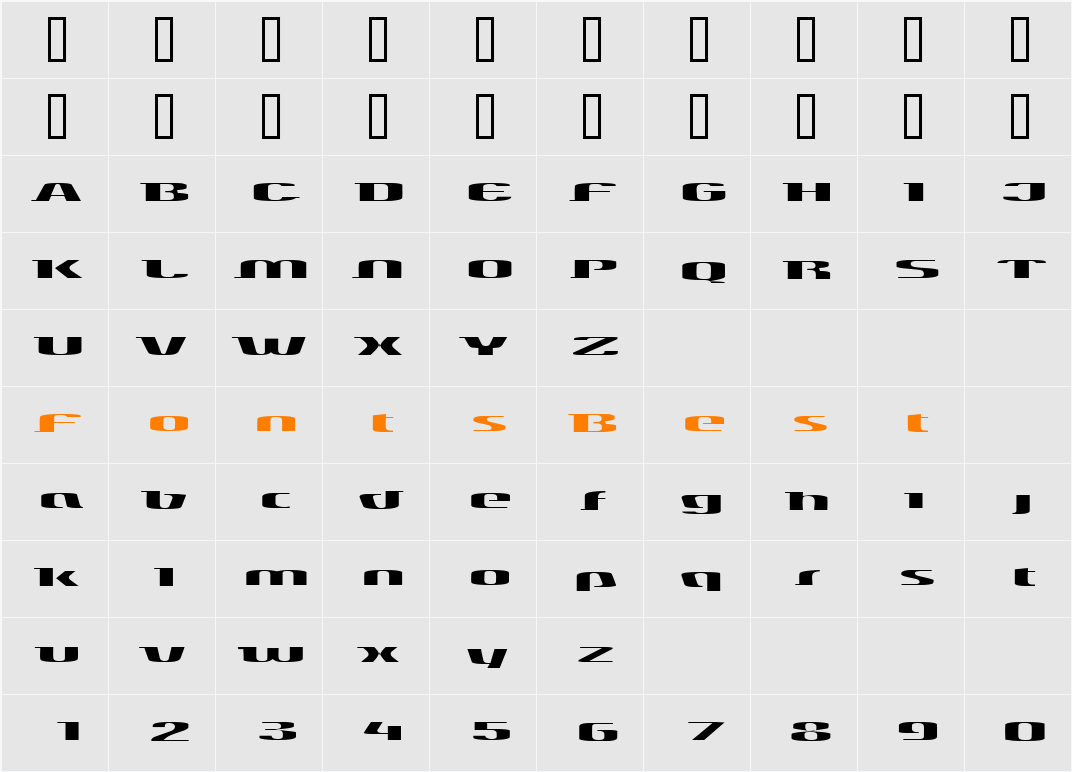 slick Character Map