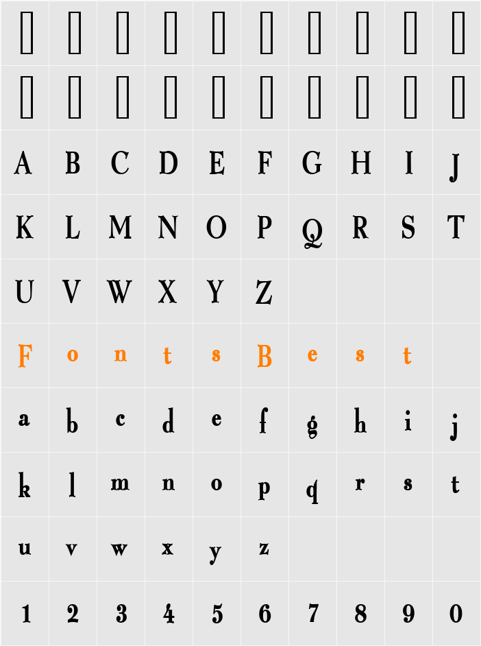 Luciano Thin Character Map