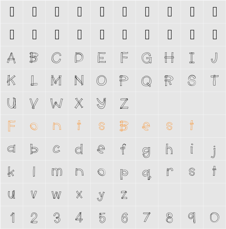 HelloMakerspace Character Map
