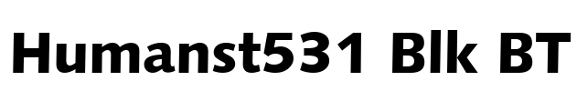 Humanst531 Blk BT