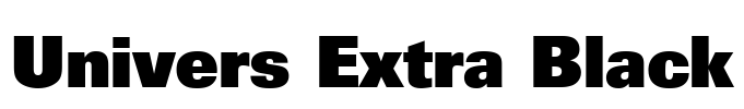 Univers Extra Black Font Image