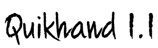 Quikhand 1.1 Font Image