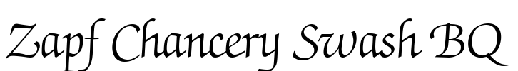 Zapf Chancery Swash BQ Font Image