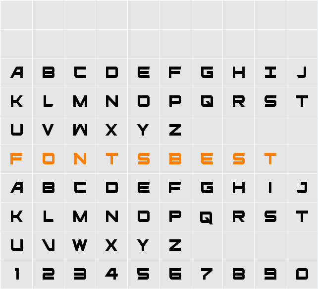 Ghost Clan Condensed Character Map