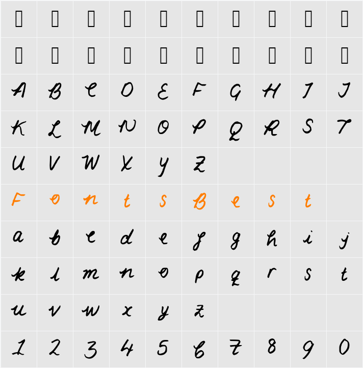 LaCarmella Character Map