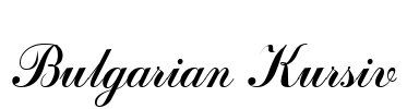 Bulgarian Kursiv Font Image